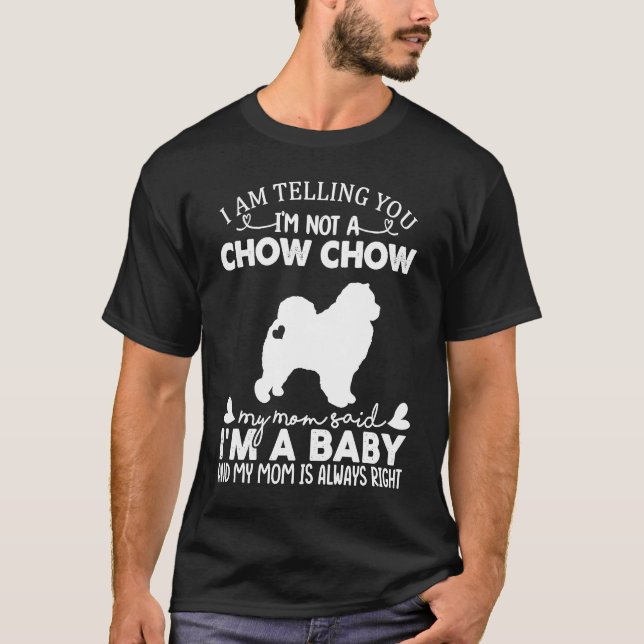 T-shirt Chow Chow Dog   For Women Mom Mama Baby Dog (Devant)
