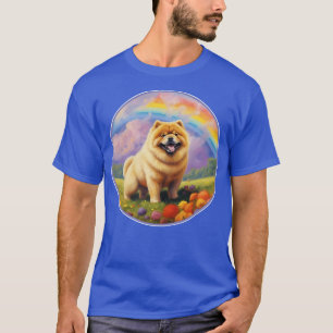 T-shirt Chow Chow Memorial Rainbow Bridge coloré Chien Art