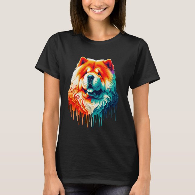 T-shirt Chow de peinture à séchage (Devant)