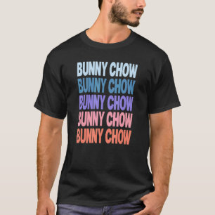 T-shirt Chow lapin de texte répété moderne