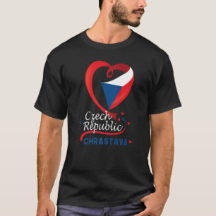 T-shirt Chrastava République Tchèque Drapeau Coeur Lion Co