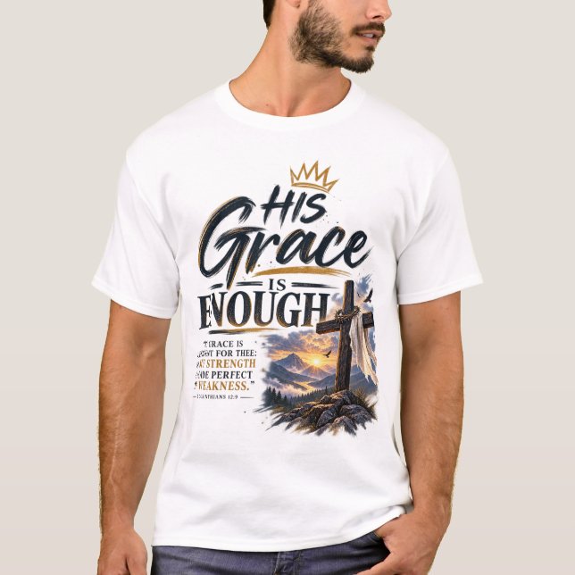 T-Shirt chrétien 2 Corinthiens 12:9 (Devant)
