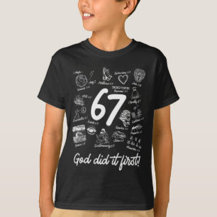 T-shirt Chrétien 6 7 Mème Six Sept 67 Verset Biblique Écri