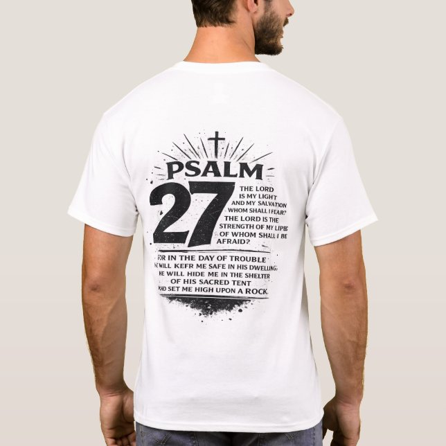 T-Shirt chrétien avec impression au dos du verset  (Dos)