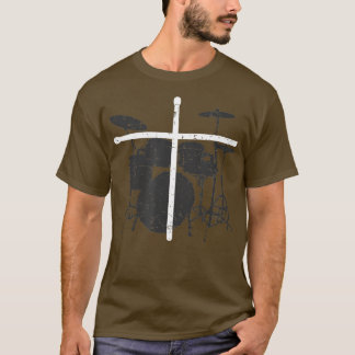 T-shirt Chrétien Batteur Jésus Christ Bâtons à tambour Cro