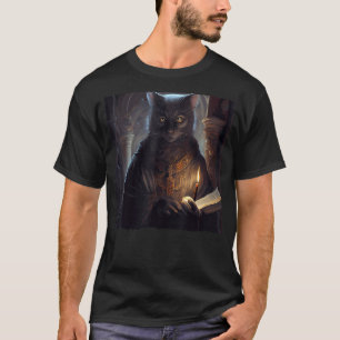 T-shirt Chrétien chat noir drôle lumineux pour enfants, fe