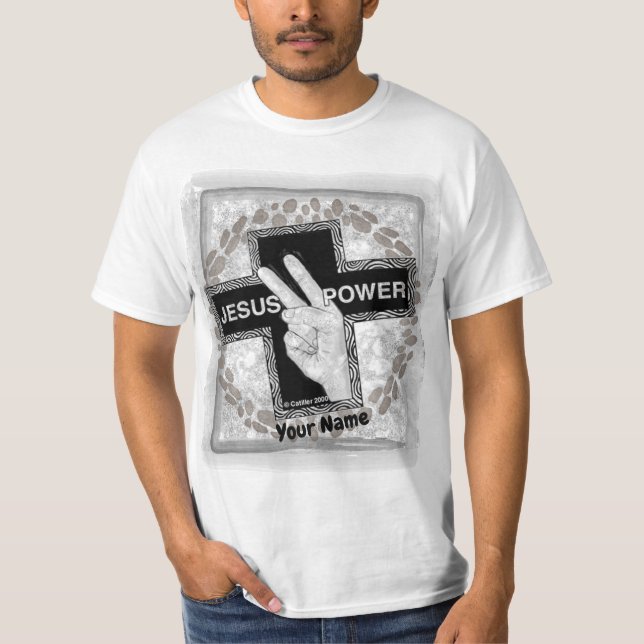 T-shirt chrétien croix Jésus Puissance (Devant)