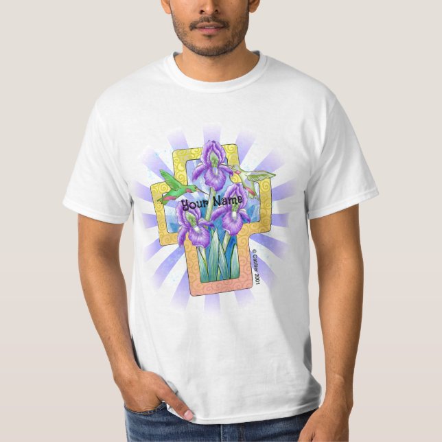 T-shirt chrétien Iris Cross (Devant)