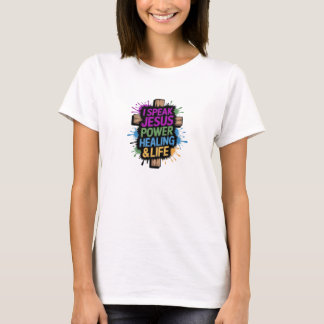 T-Shirt chrétien JE PARLE JÉSUS ; PUISSANCE-GUÉRIS