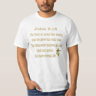 T-shirt chrétien Jean 3:16