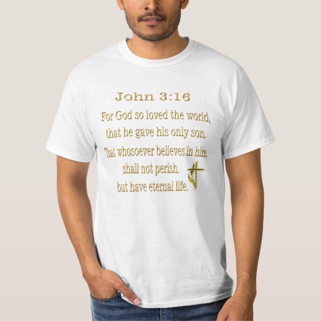 T-shirt chrétien Jean 3:16 (Devant)
