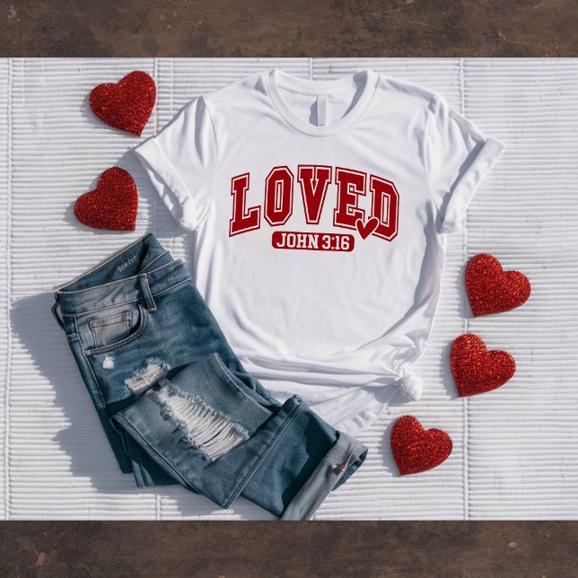 T-shirt chrétien Jean 3:16 pour la Saint-Valentin (Créateur téléchargé)