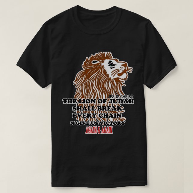 T-shirt chrétien le lion de la tribu de Judah (Design devant)
