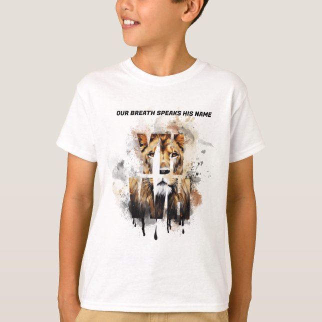 T-Shirt Chrétien Lion YHWH (Devant)