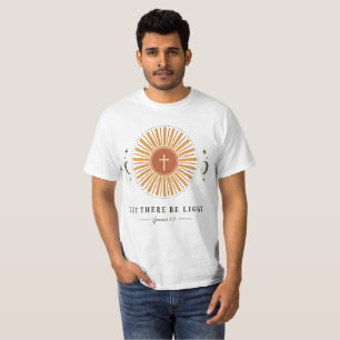 T-shirt chrétien pour homme «Que la lumière soit»