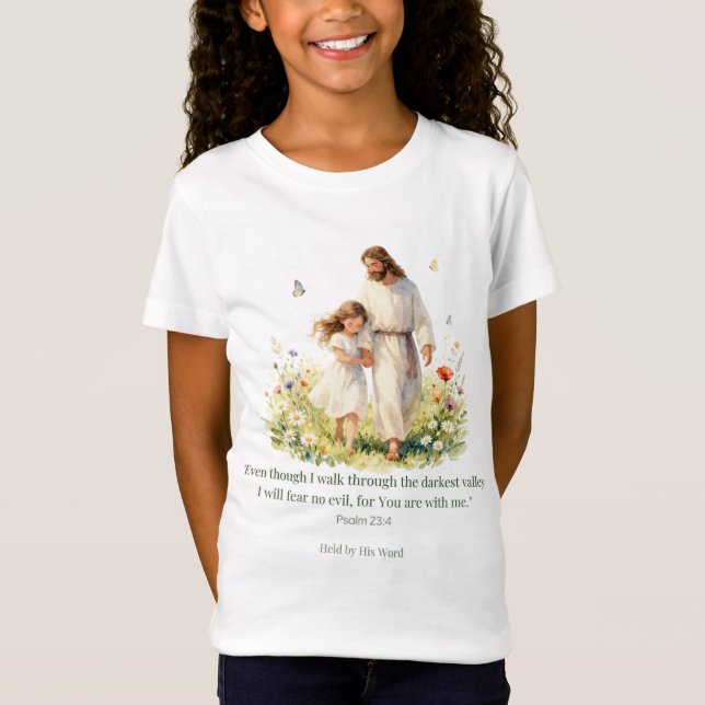 T-shirt chrétien Psaume 23:4 – Tu es avec moi (Devant)