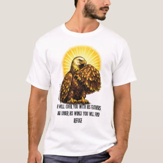 T-shirt chrétien Under Eagles Wings