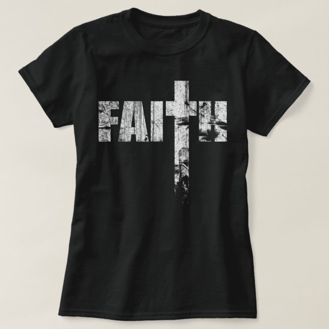 T-shirt Chrétiens Croix Foi Hommes Femmes Jésus (Design devant)