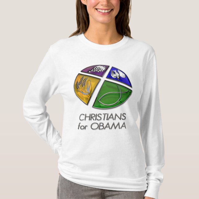 T-shirt Chrétiens pour la chemise d'Obama (Devant)