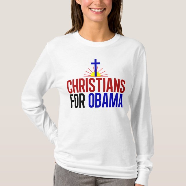 T-shirt Chrétiens pour Obama (Devant)
