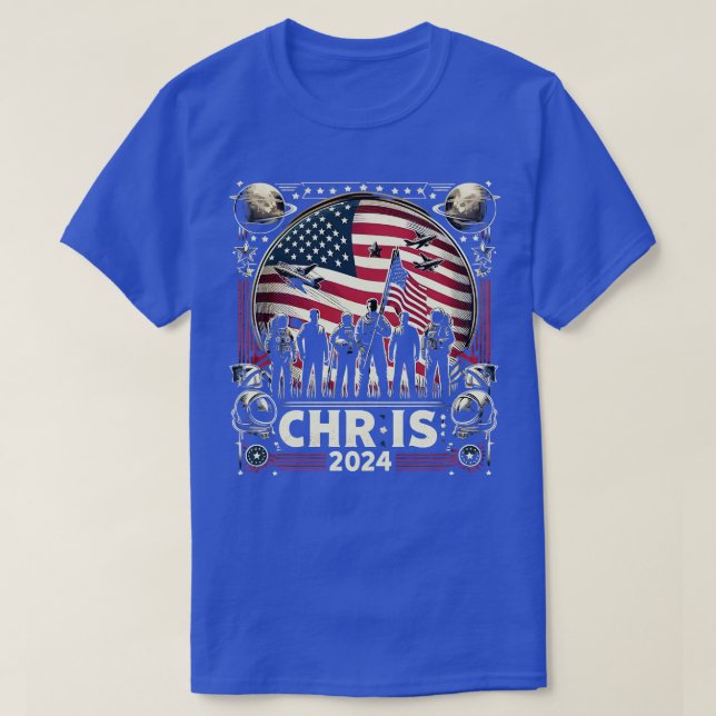 T-shirt Chris 2024 Chris Personnalisé Prénom Pour Hommes (Design devant)