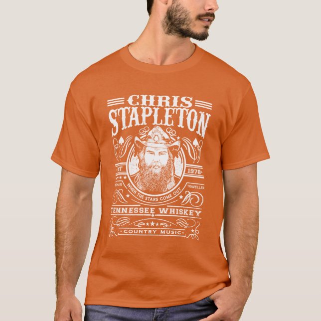 T-shirt Chris Arts Stapleton Singer Outfits Music Outlaws  (Devant)