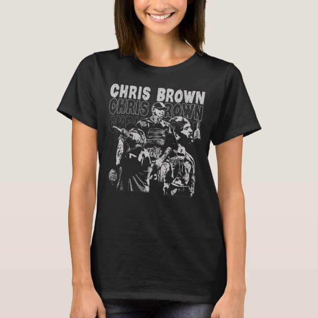 T-shirt Chris Brown Bootleg B& (Devant)