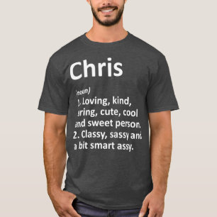 T-shirt CHRIS Définition Nom personnalisé Drôle cadeau