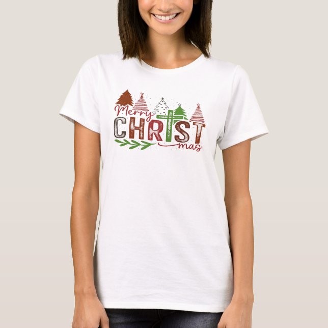 T-shirt Christ at the Center of Christmas (Devant)
