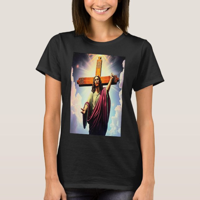 T-shirt Christ Et Le Chemise De Croix (Devant)