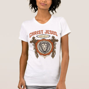 T-shirt Christ Jésus Lion Vintage Foi