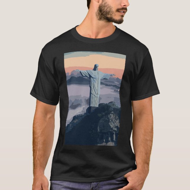 T-shirt Christ Rédempteur Brésil Rio (Devant)