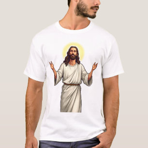 T-shirt Christ Rédempteur Mains Vintage Gravure Tee 2
