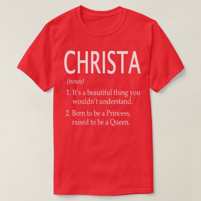 T-shirt Christa Nom Cadeau 125 (Design devant)