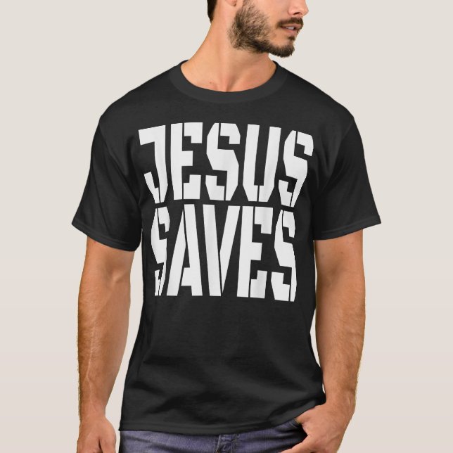 T-shirt Christerest Jésus Saves Christian Evangelism Don  (Devant)