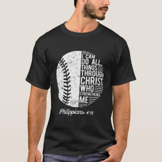 T-shirt Christian Baseball Je Peux Faire Toutes Les Choses