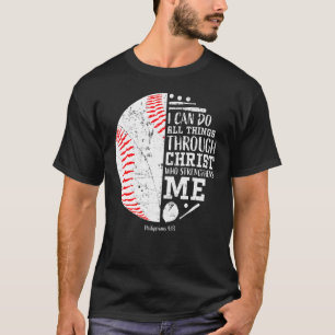 T-shirt Christian Baseball Je Peux Faire Toutes Les Choses