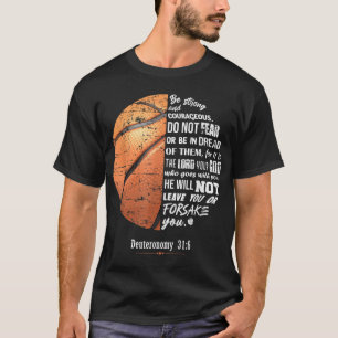 T-shirt Christian Basketball Deutéronome verset bible Fait