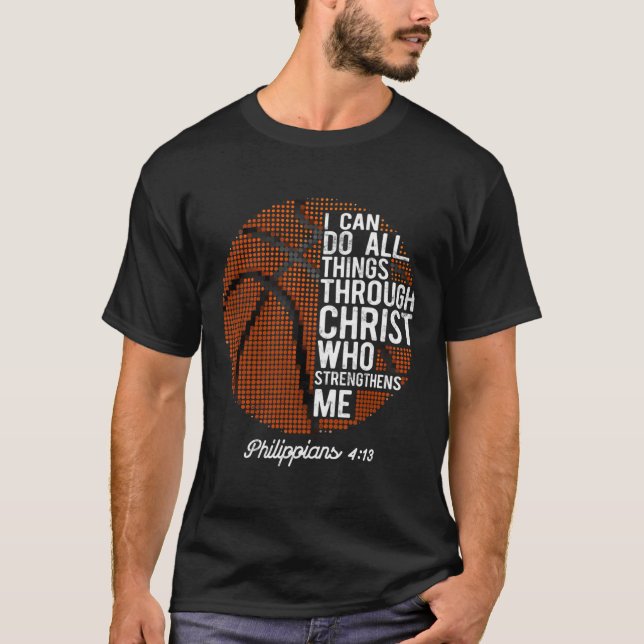 T-shirt Christian Basketball Je Peux Faire Tout Philippia (Devant)