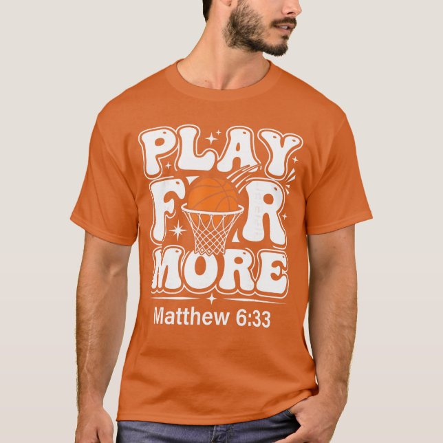T-shirt Christian Basketball Jesus Bible Verse Basketball  (Devant)