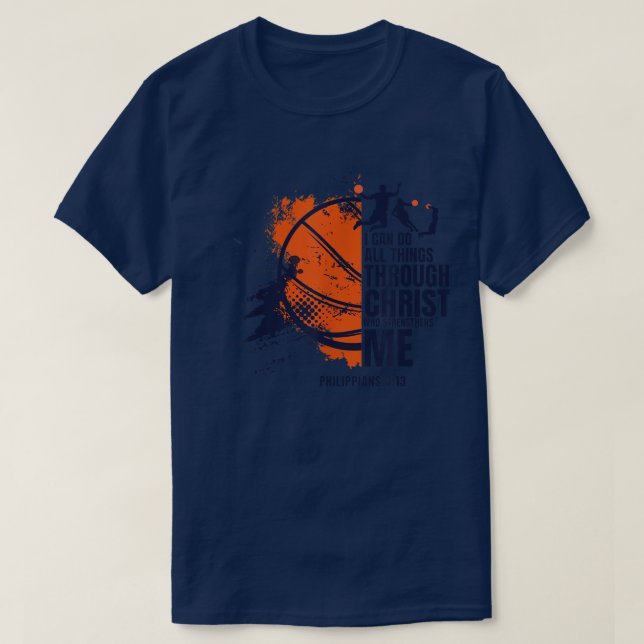 T-shirt Christian Basketball s Hommes Garçons Enfants Gif  (Design devant)