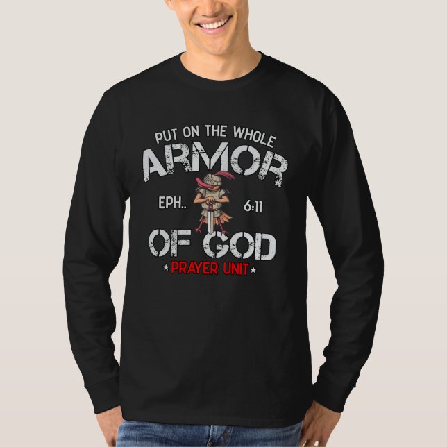 T-shirt Christian Bible Quote Armor of God Ephesians 611 E (Devant)