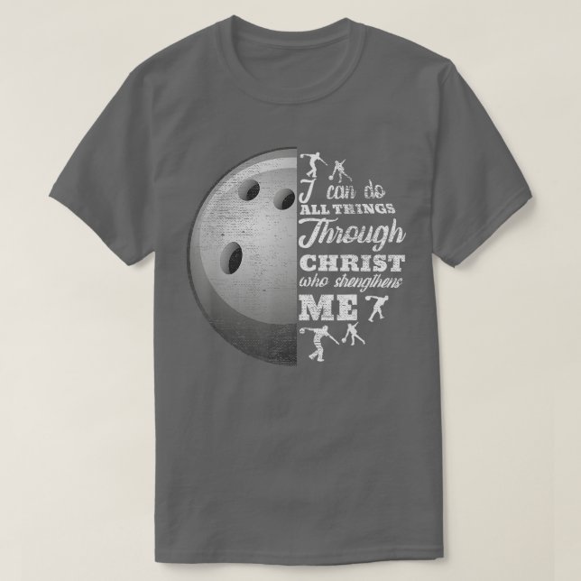 T-shirt Christian Bowling Funny Cadeau d'équipe personnali (Design devant)