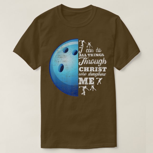 T-shirt Christian Bowling Funny Cadeau d'équipe personnali (Design devant)