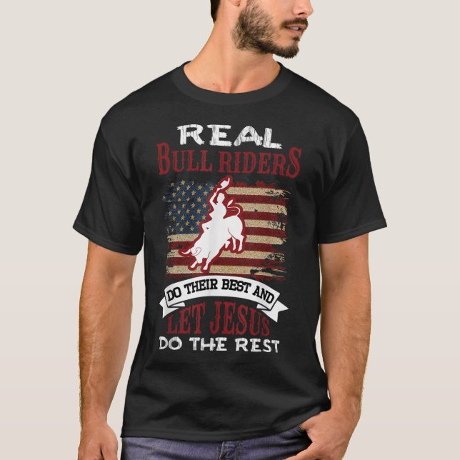 T-shirt Christian Bull Riding Bull Rider (Devant)