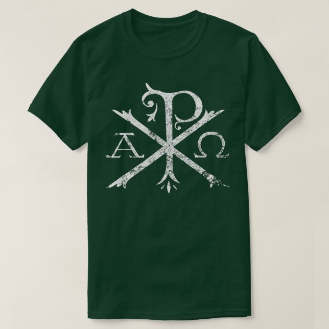 T-shirt Christian Chi Rho Labarum Christogram Cross Faith (Design devant)