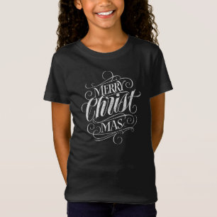 T-Shirt Christian Christ Noël Chalkboard Calligraphie