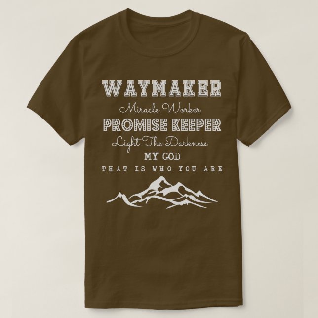 T-shirt Christian Citation Waymaker Promesse Keeper Miracl (Design devant)