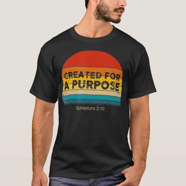 T-shirt Christian Créé Pour Un But Idée Cadeau (Devant)