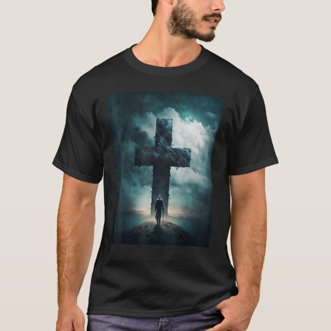 T-shirt Christian Cross Faith and Prayer (Devant)